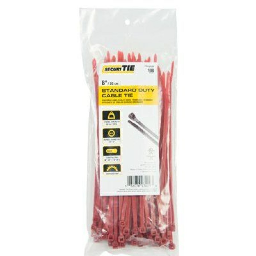 Electrical *  | Standard Duty Cable Tie, Red, 8-In., 100-Pk. Hot Sell Gardner Bender