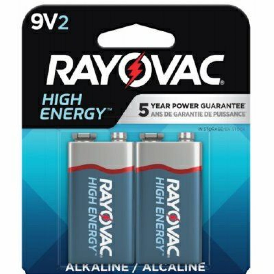 Electrical *  | Rayovac The Varied Pattern High Energy 9 Volt (9V) Alkaline Batteries, 2 Pack