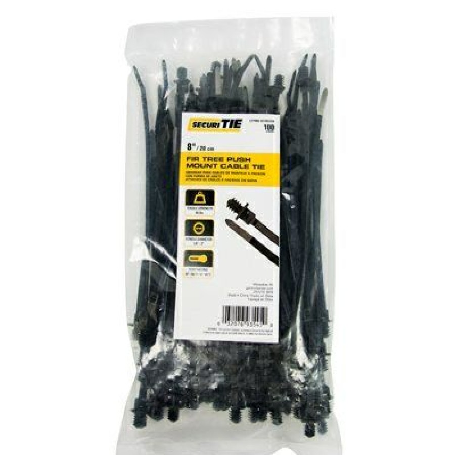 Electrical *  | Fir Tree Push Mount Cable Tie, Uv Black, 8-In., 100-Pk. The Best Choice Gardner Bender