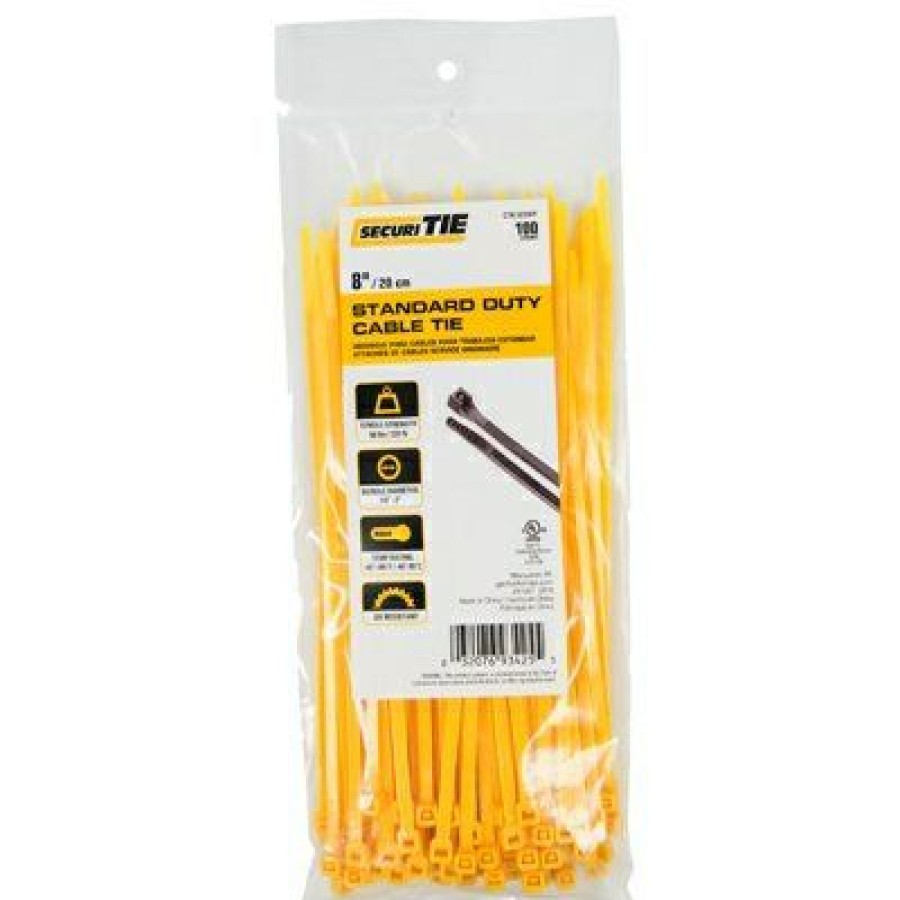 Electrical *  | Standard Duty Cable Tie, Yellow, 8-In., 100-Pk. Fire Sale Gardner Bender