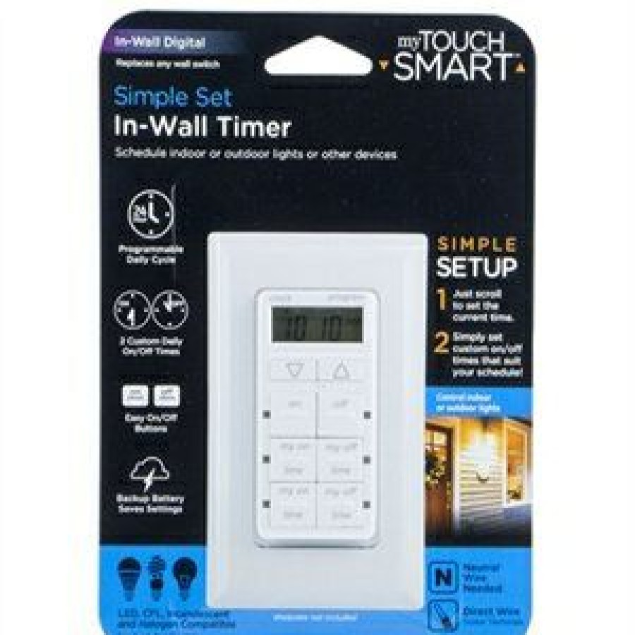 Electrical *  | My Touchsmart The Latest Fashion In-Wall Digital Touch Timer, Indoor