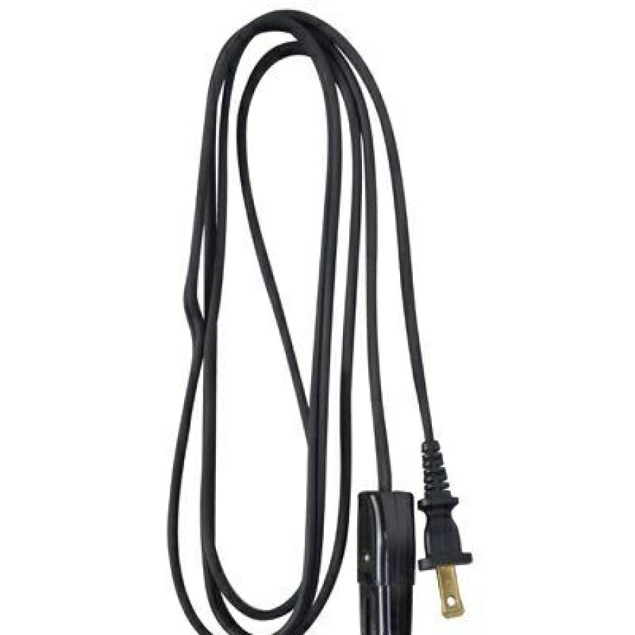 Electrical *  | Master Electrician Unique Style Miniature Plug Appliance Cord, 18/2 Hpn, Black, 6-Ft.