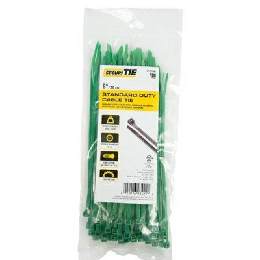 Electrical *  | Standard Duty Cable Tie, Green, 8-In., 100-Pk. Delicate Design Gardner Bender