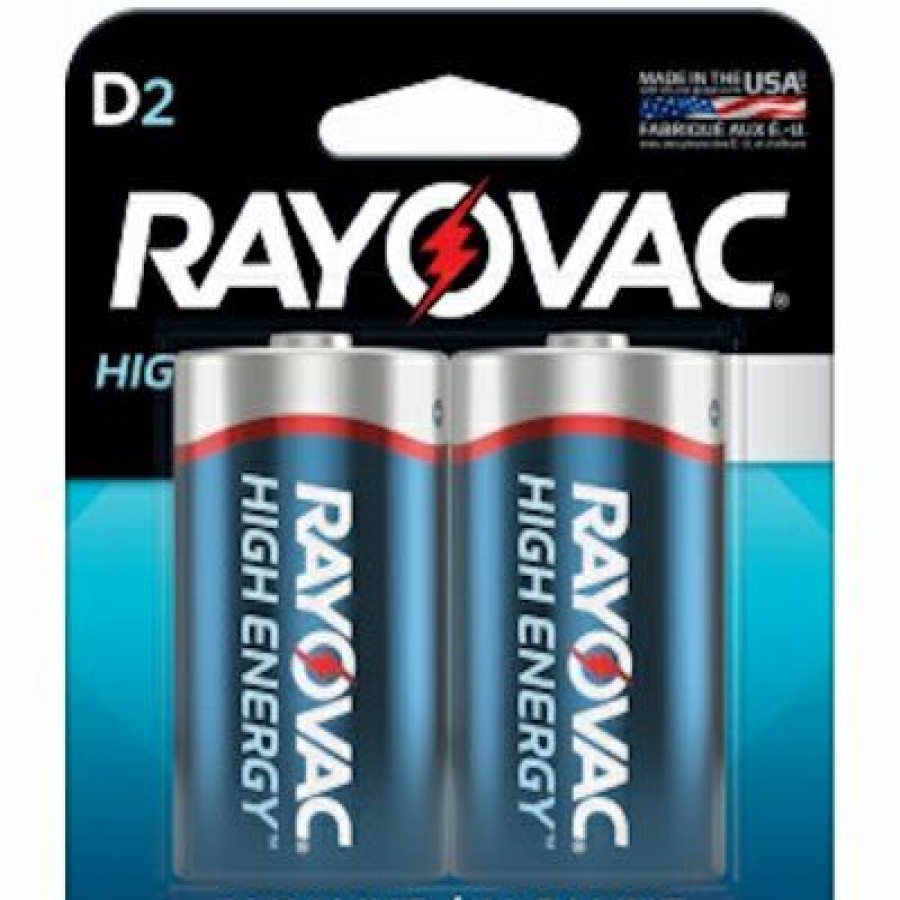 Electrical *  | Rayovac Unique Style High Energy Alkaline D Cell Batteries, 2 Pack