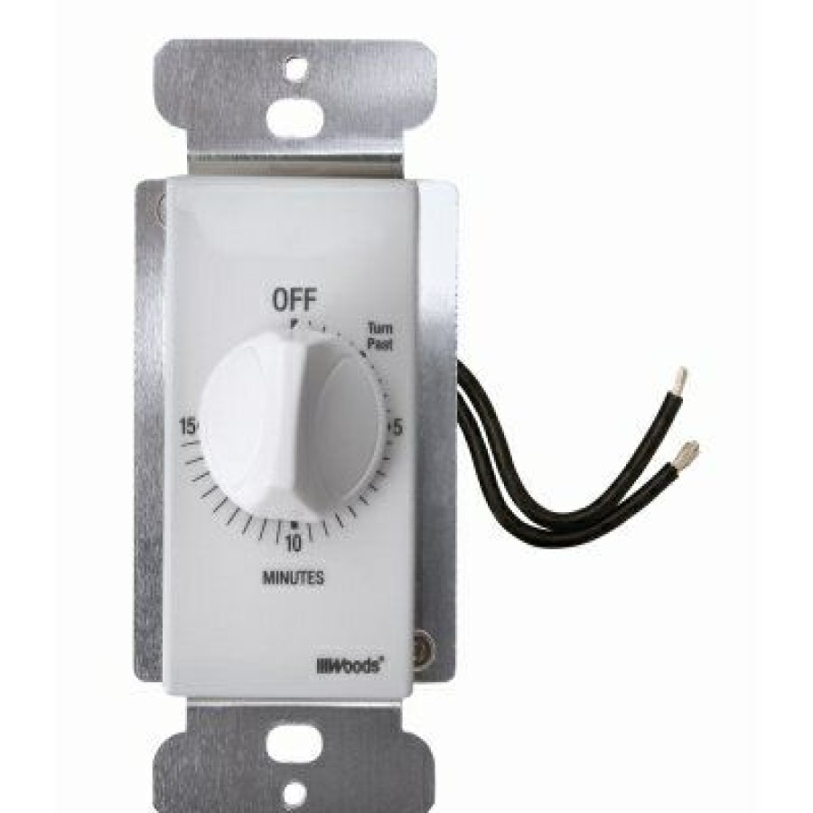 Electrical *  | Woods Exclusive Design In-Wall 15-Minute Switch Countdown Timer, White