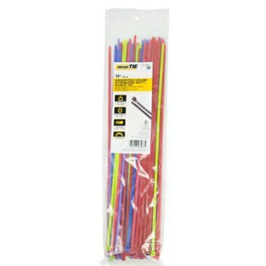 Electrical *  | Standard Duty Cable Tie, Assorted Colors, 14-In., 100-Pk. Delicate Design Gardner Bender