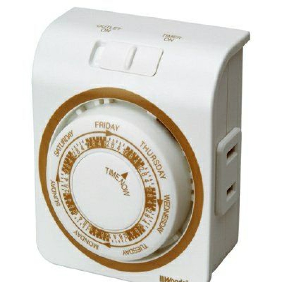 Electrical *  | Woods New Arrivals 7-Day Mechanical Vacation Timer