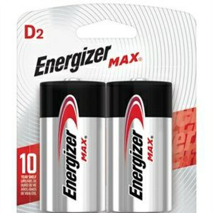 Electrical *  | Max D Cell Alkaline Batteries, 2 Pack Discount Energizer