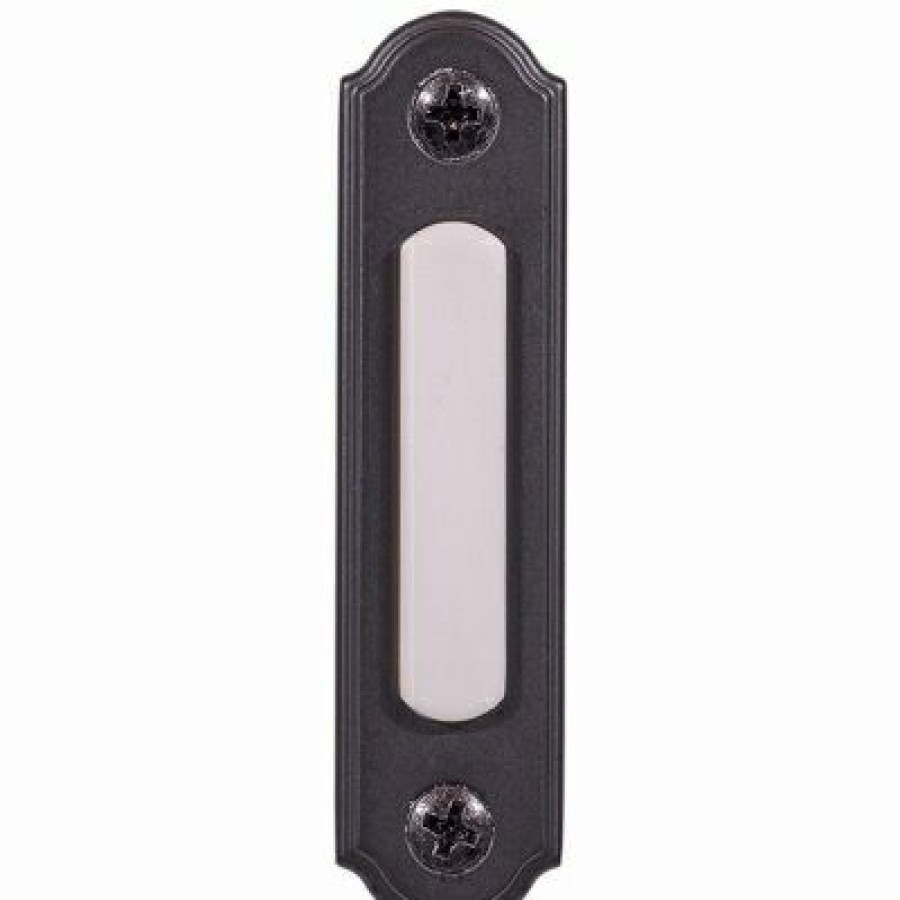 Electrical *  | Push Button Doorbell, Wired, Lighted, Surface Mount, Black Lower Price Heath Zenith