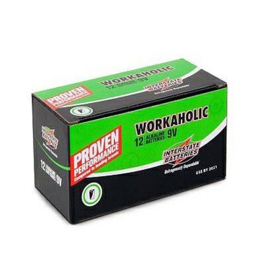 Electrical *  | Interstate 100% Guarantee Workaholic Alkaline Battery, 9-Volt, 12-Pk.