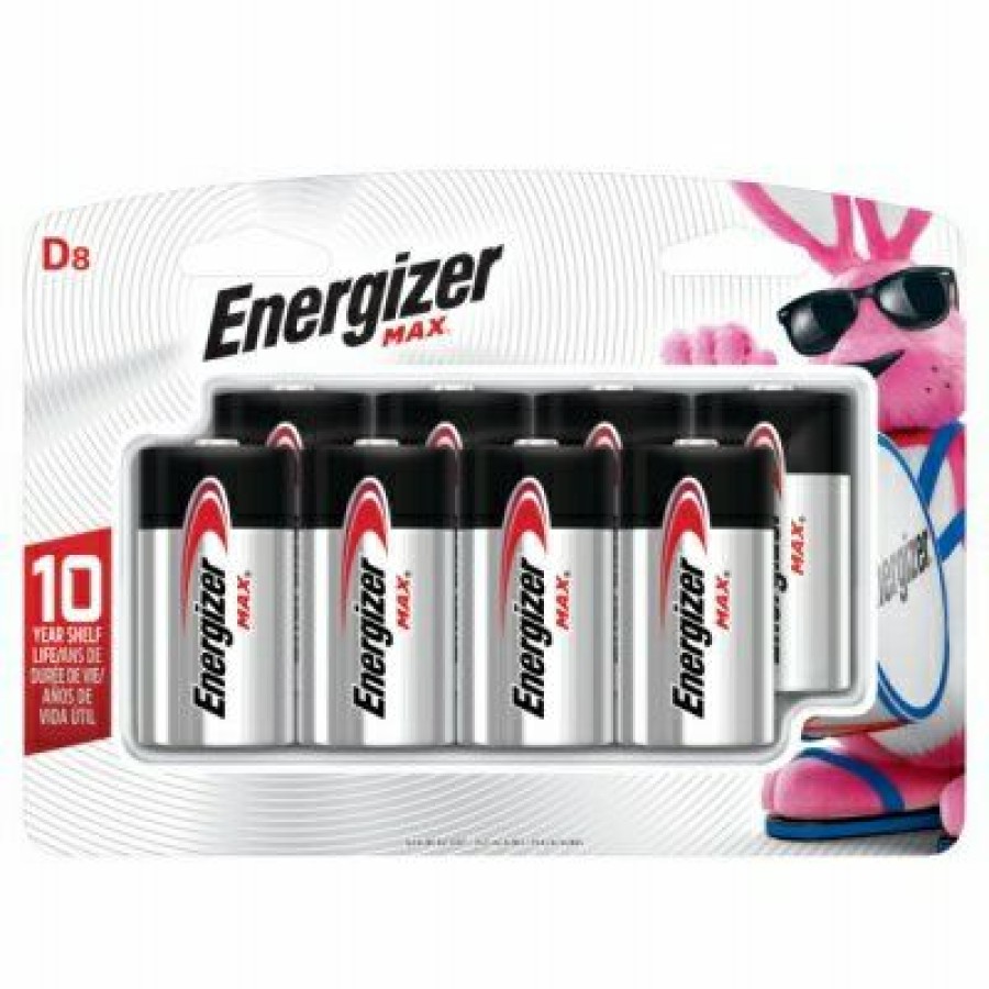 Electrical *  | Max D Cell Alkaline Batteries, 8 Pack Sale Merchandise Energizer