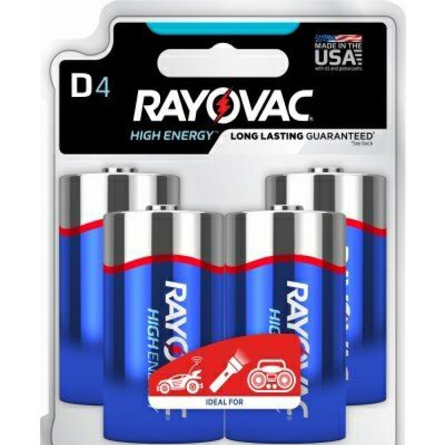 Electrical *  | High Energy Alkaline D Cell Batteries, 4 Pack Best Price Guaranteed Rayovac