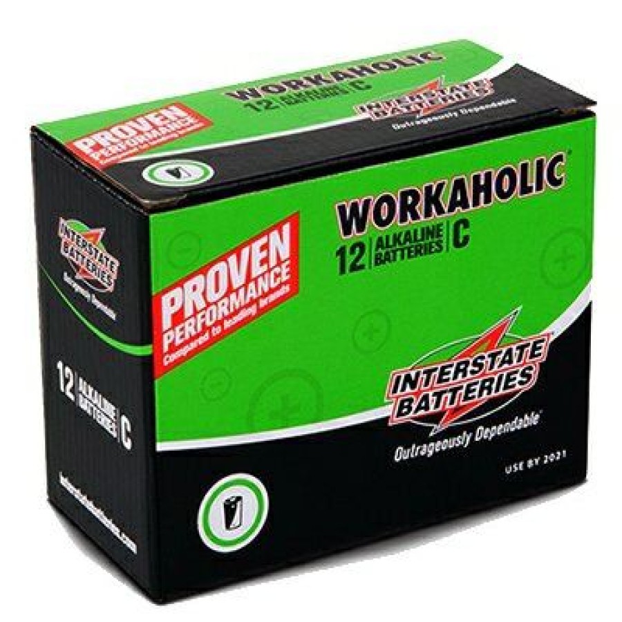 Electrical *  | Workaholic Alkaline Battery, C, 12-Pk. Glamor Model Interstate