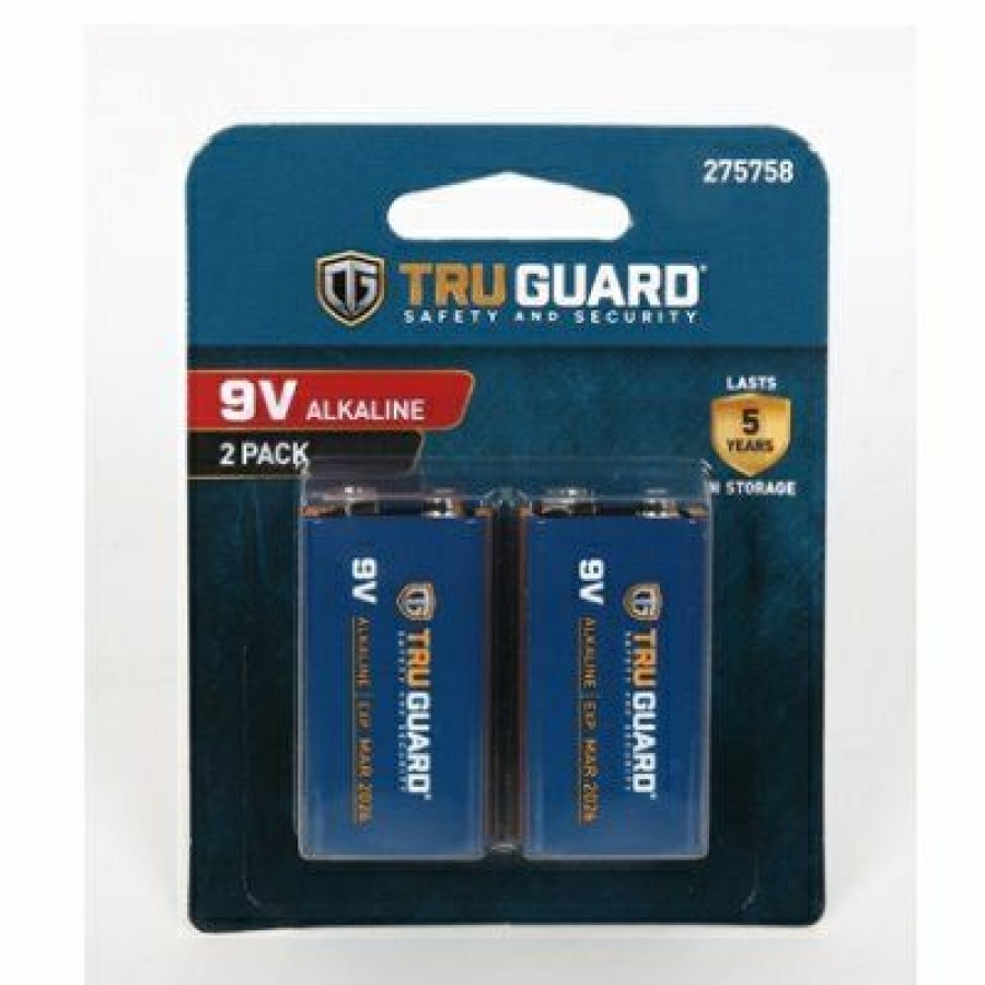 Electrical *  | Truguard At Discount Prices 9-Volt Alkaline Batteries, 2-Pk.