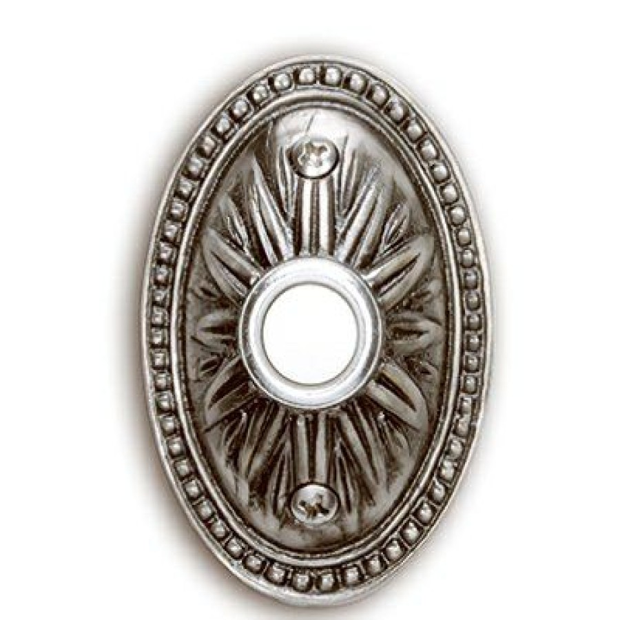 Electrical *  | Opening Sales Wired Oval Push Button, Pewter