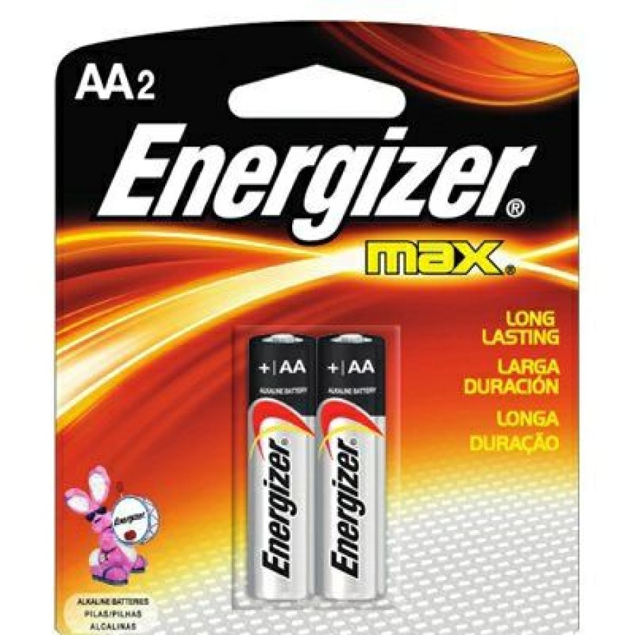 Electrical *  | Max Aa (Double A) Alkaline Batteries, 2 Pack With Discount Energizer