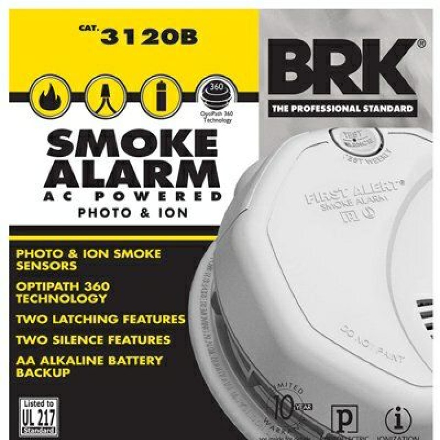 Electrical *  | Brk Unique Style Photoelectric/Ionization Smoke Alarm, Hardwired W/Battery Backup