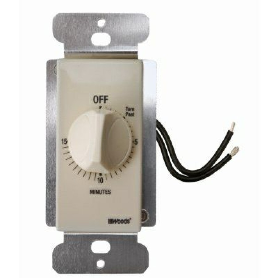 Electrical *  | Woods At Lower Price In-Wall 15-Minute Switch Countdown Timer, Almond