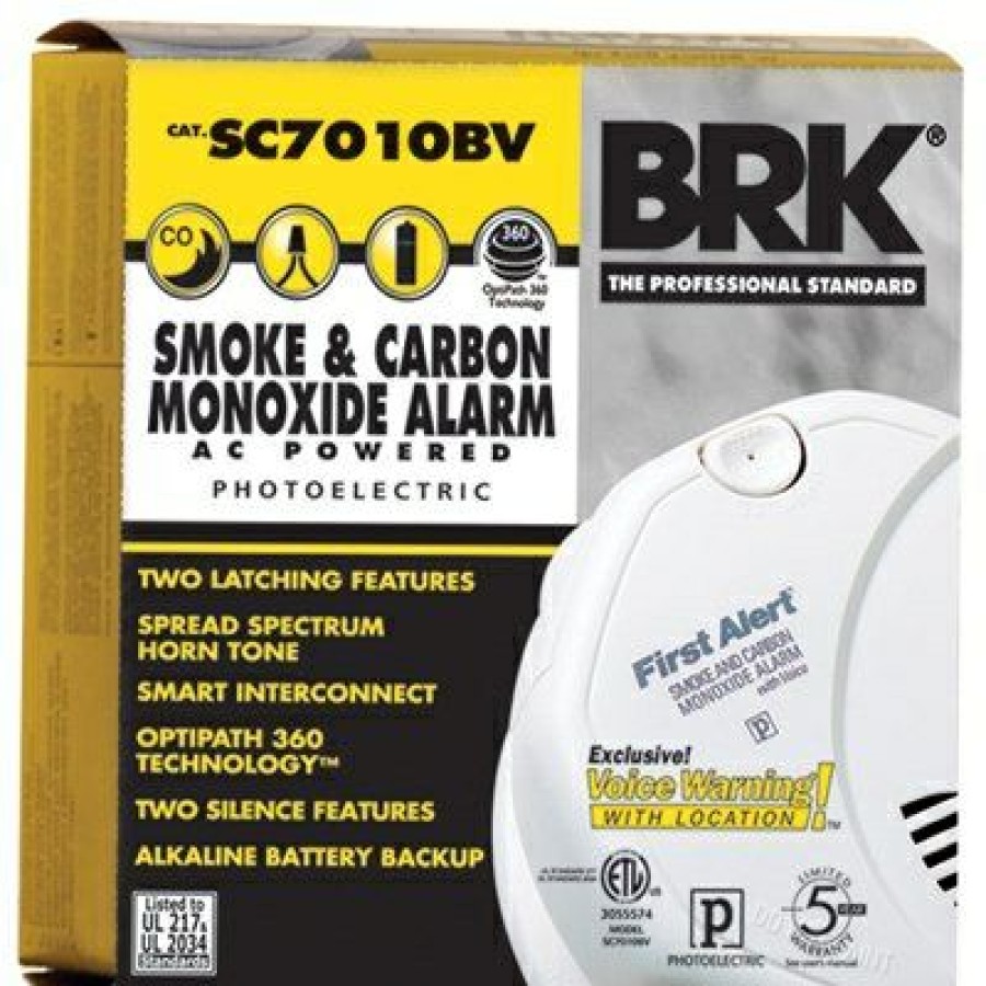 Electrical *  | First Alert Discount Photoelectric Smoke & Co Alarm, Hardwired W/Battery Backup