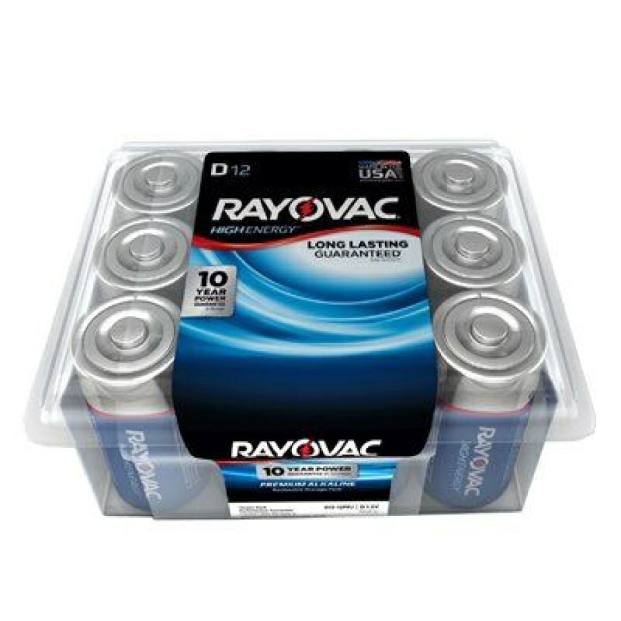 Electrical *  | High Energy Alkaline D Cell Batteries, 12 Pack Fire Sale Rayovac