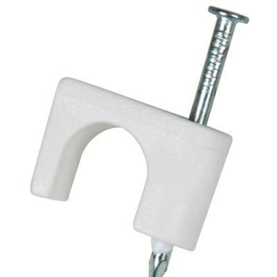 Electrical *  | Delicate Design Coax Staple, White, 1/4-In., 50-Pk.