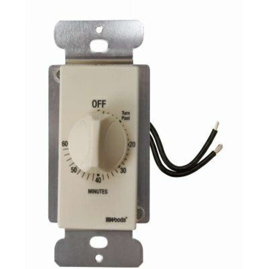 Electrical *  | Woods Shoping Model In-Wall 60-Minute Switch Outlet/Appliance Timer, Almond