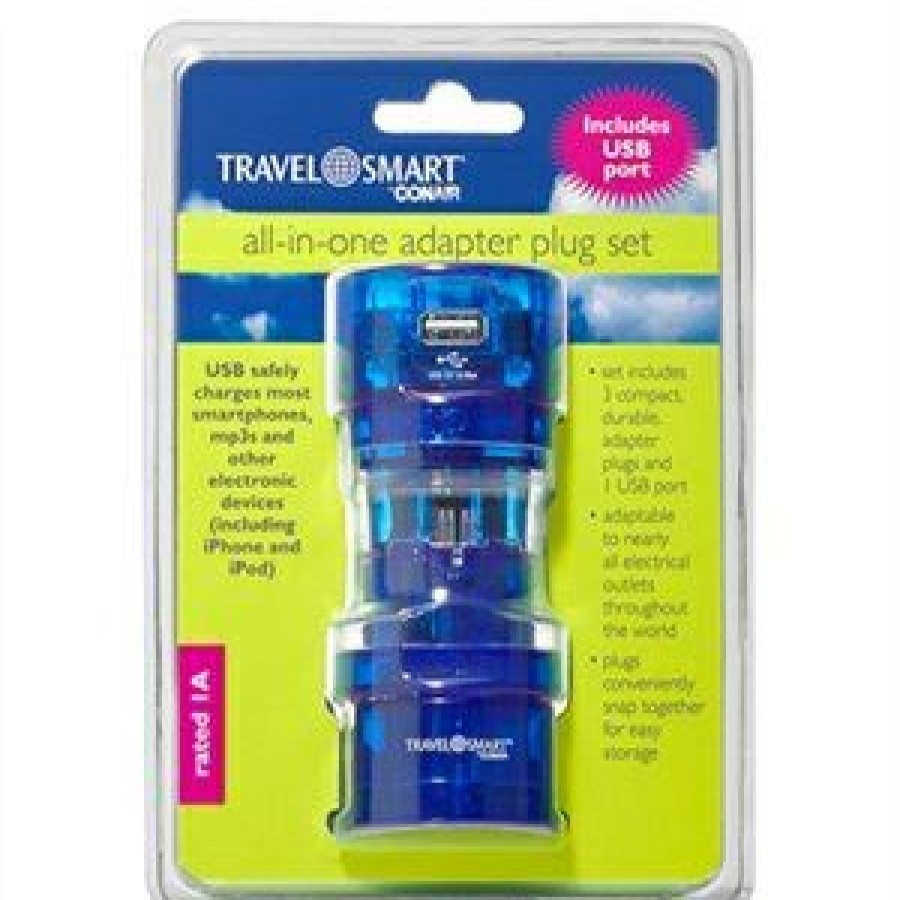 Electrical *  | Travel Smart By Conair Discounts Foreign Travel Adapter Plugs, 3-Pk.