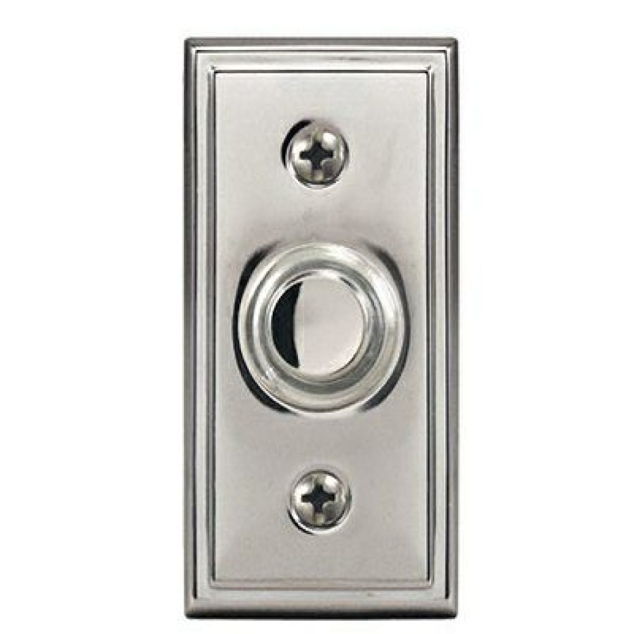 Electrical *  | The Varied Pattern Wired Doorbell Push Button, Led Light, Satin Nickel