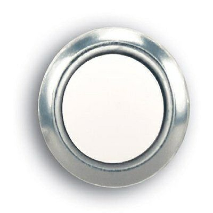 Electrical *  | Typical Style Wired Doorbell Push Button, Led Light, Round, Silver Rim, Pearl Center