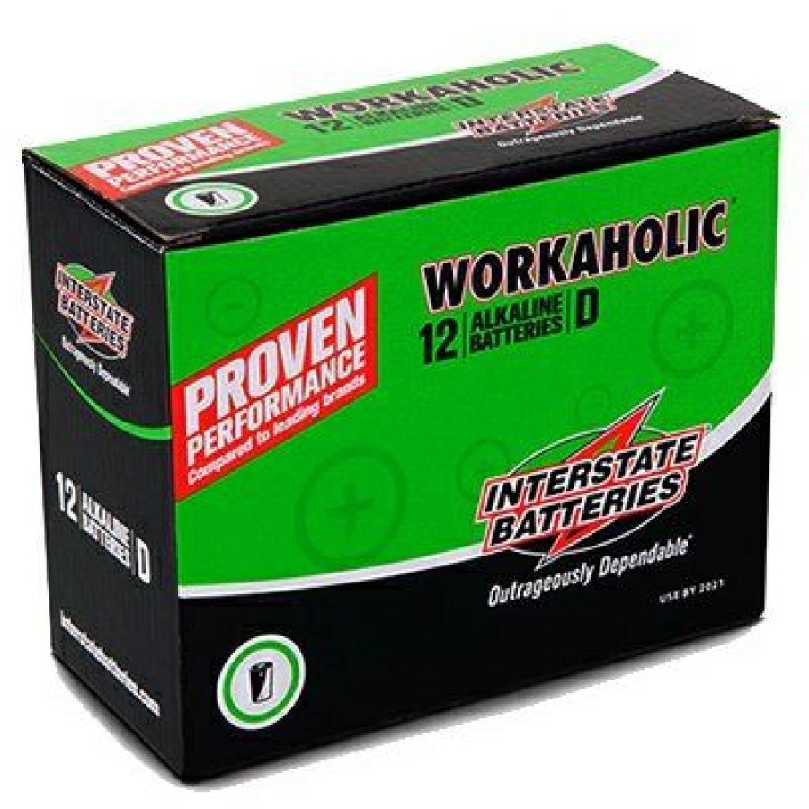 Electrical *  | Workaholic Alkaline Battery, D, 12-Pk. Lower Price Interstate