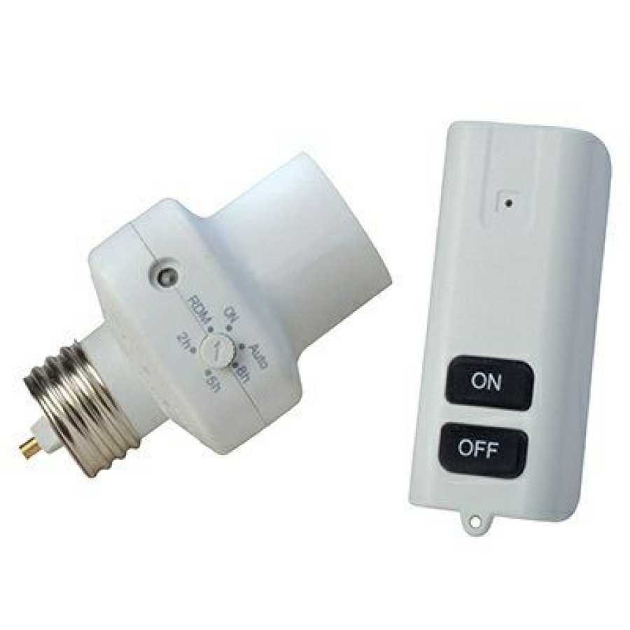 Electrical *  | Woods Typical Style Light Control Socket With Timed Photocell & Remote, Indoor Only