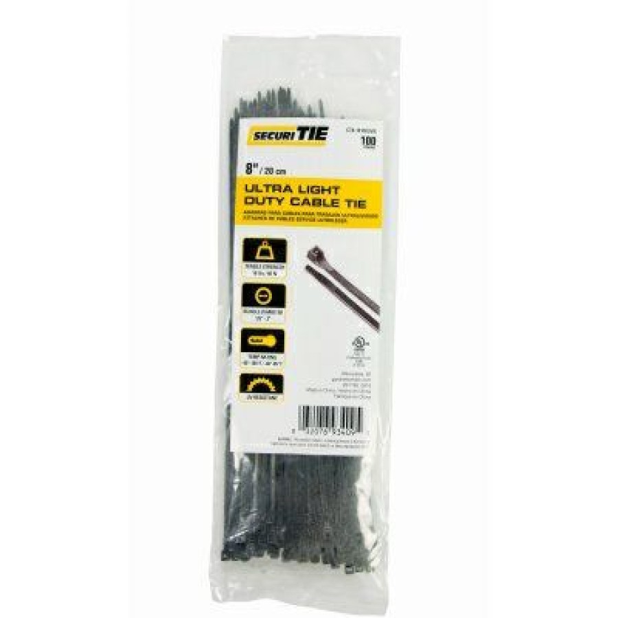 Electrical *  | Ultra Light Duty Cable Tie, Uv Black, 8-In., 100-Pk. Best Quality Gardner Bender