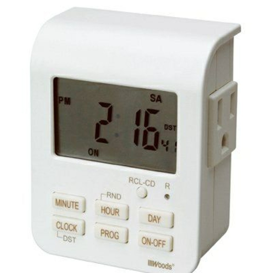 Electrical *  | Woods Opening Sales 7-Day 2-Outlet Digital Heavy Duty Timer